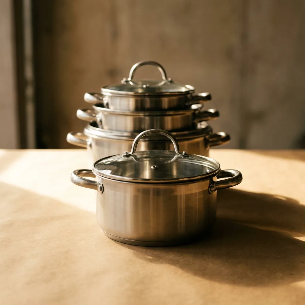 Edelstahl Topfset, 5 teilig